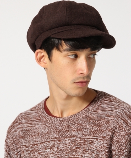 RAGEBLUE（レイジブルー）の「ウールキャスケット/736989（キャスケット・メンズ・ダークブラウン/グレー系その他/ブラック・FREE）」の3枚目の写真
