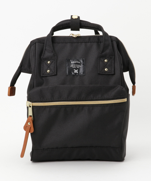 anello（アネロ）の「【キッズ】【anello】アネロ ポリキャンバス口金リュック    （バックパック/リュック・キッズ・その他31/ブラック/ピンク系その他・ONE SIZE）」の2枚目の写真