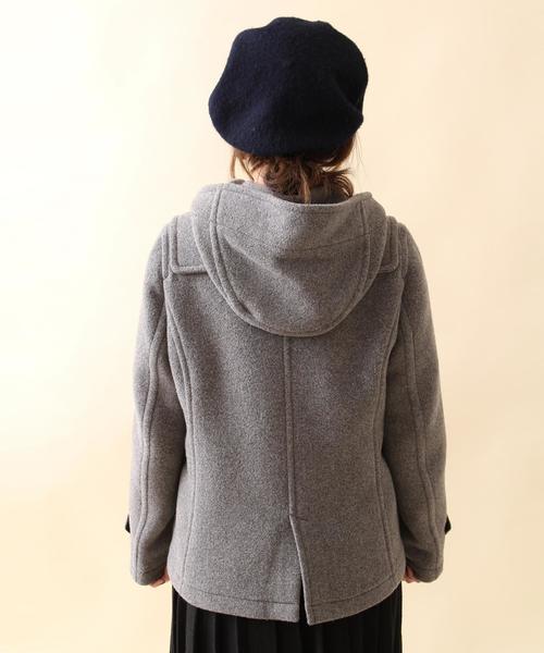 coen（コーエン）の「カバーリングウールショートダッフルコート（ダッフルコート・レディース・グレー/ネイビー・MEDIUM/LARGE）」の4枚目の写真