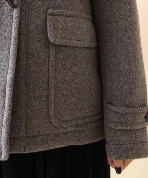coen（コーエン）の「カバーリングウールショートダッフルコート（ダッフルコート・レディース・グレー/ネイビー・MEDIUM/LARGE）」の17枚目の写真