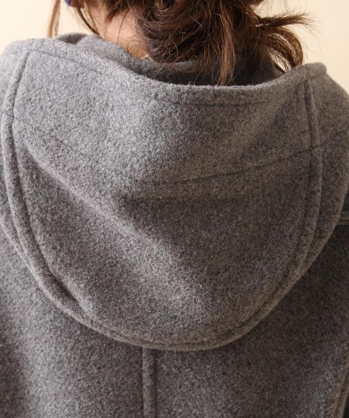 coen（コーエン）の「カバーリングウールショートダッフルコート（ダッフルコート・レディース・グレー/ネイビー・MEDIUM/LARGE）」の18枚目の写真