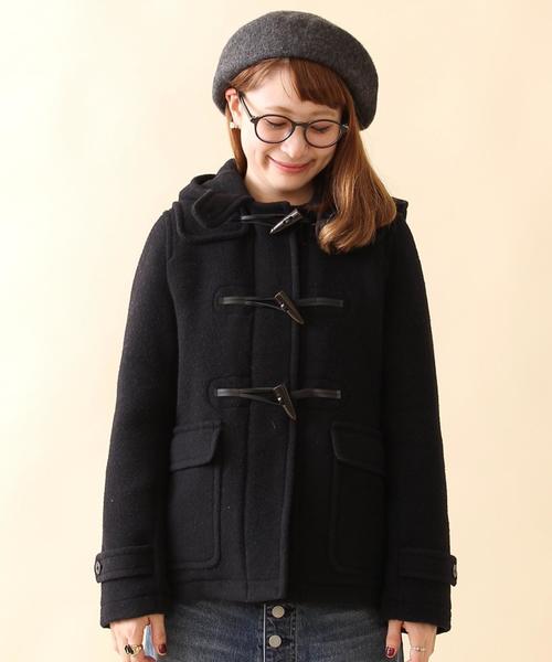 coen（コーエン）の「カバーリングウールショートダッフルコート（ダッフルコート・レディース・グレー/ネイビー・MEDIUM/LARGE）」の19枚目の写真