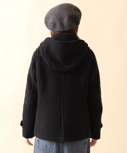 coen（コーエン）の「カバーリングウールショートダッフルコート（ダッフルコート・レディース・グレー/ネイビー・MEDIUM/LARGE）」の9枚目の写真