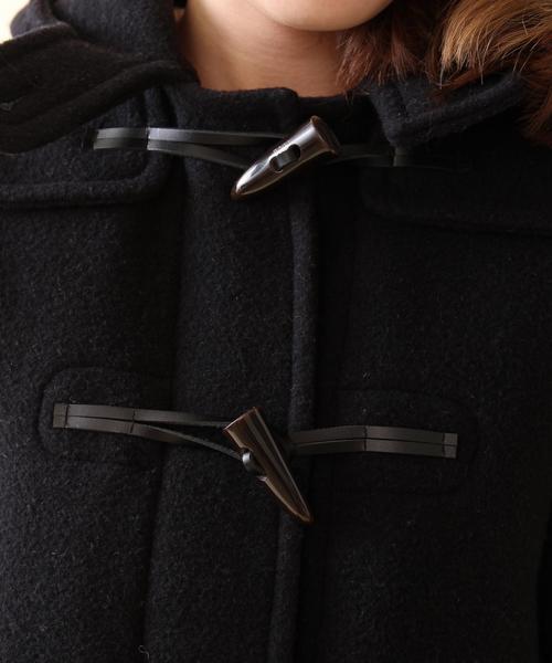 coen（コーエン）の「カバーリングウールショートダッフルコート（ダッフルコート・レディース・グレー/ネイビー・MEDIUM/LARGE）」の10枚目の写真