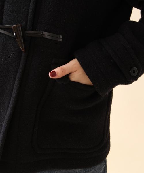 coen（コーエン）の「カバーリングウールショートダッフルコート（ダッフルコート・レディース・グレー/ネイビー・MEDIUM/LARGE）」の11枚目の写真