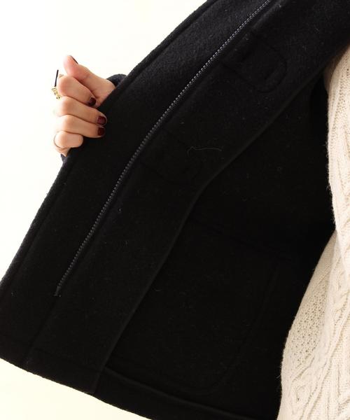 coen（コーエン）の「カバーリングウールショートダッフルコート（ダッフルコート・レディース・グレー/ネイビー・MEDIUM/LARGE）」の5枚目の写真