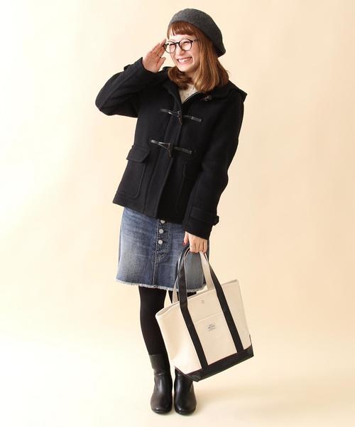 coen（コーエン）の「カバーリングウールショートダッフルコート（ダッフルコート・レディース・グレー/ネイビー・MEDIUM/LARGE）」の7枚目の写真