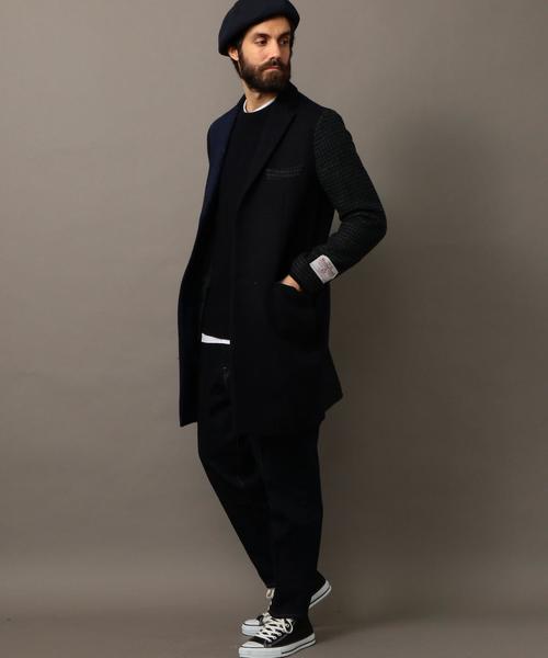 HARRIS TWEED(ハリスツイード)の「BY ハリスツイード チェスターコート◆(チェスターコート・メンズ・ネイビー/グレー・MEDIUM/SMALL/LARGE/X-LARGE)」の18枚目の写真