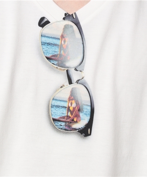 JACKROSE（ジャックローズ）の「JE・サングラスVネックTシャツ（Tシャツ/カットソー・メンズ・サックスブルー/ホワイト/ピンク/ブラック・L/M）」の10枚目の写真