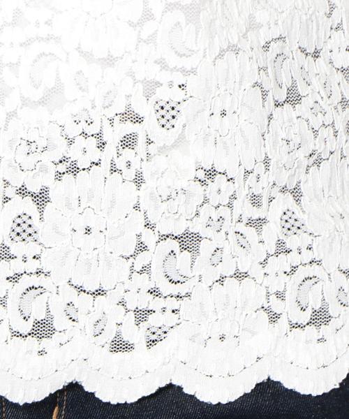 Khaju（カージュ）の「Khaju:レース5スリーブトップス◇（Tシャツ/カットソー・レディース・ブラック/ホワイト・ONE SIZE）」の12枚目の写真
