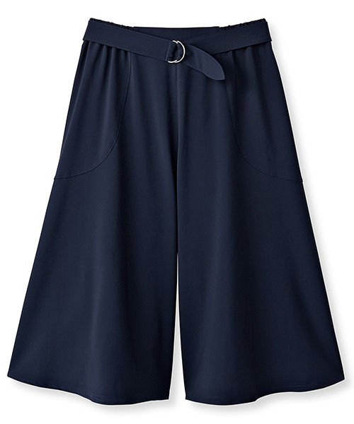 IEDIT（イディット）の「ＤＲＥＣＯ　ｂｙ　ＩＥＤＩＴ　とろみダブルクロス素材で上品に仕立てた　マーメイドミディスカンツ（スカート・レディース・キャメル/ネイビー・LARGE/X-LARGE/SMALL/XX-LARGE/MEDIUM）」の3枚目の写真