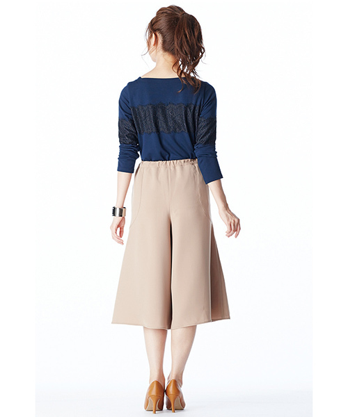 IEDIT（イディット）の「ＤＲＥＣＯ　ｂｙ　ＩＥＤＩＴ　とろみダブルクロス素材で上品に仕立てた　マーメイドミディスカンツ（スカート・レディース・キャメル/ネイビー・LARGE/X-LARGE/SMALL/XX-LARGE/MEDIUM）」の11枚目の写真