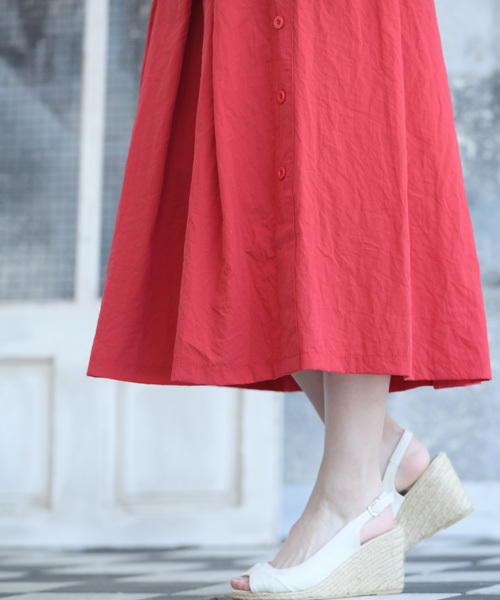 rps(アールピーエス)の「綿ワッシャー横釦スカート(スカート・レディース・レッド/ネイビー/ストライプ・M)」の18枚目の写真