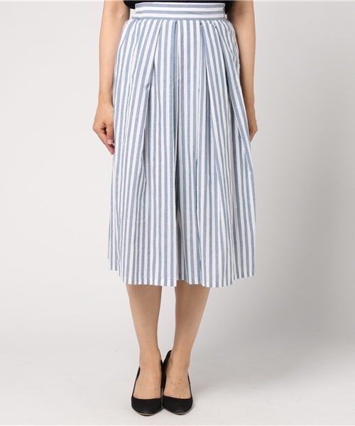 rps(アールピーエス)の「綿ワッシャー横釦スカート(スカート・レディース・レッド/ネイビー/ストライプ・M)」の19枚目の写真