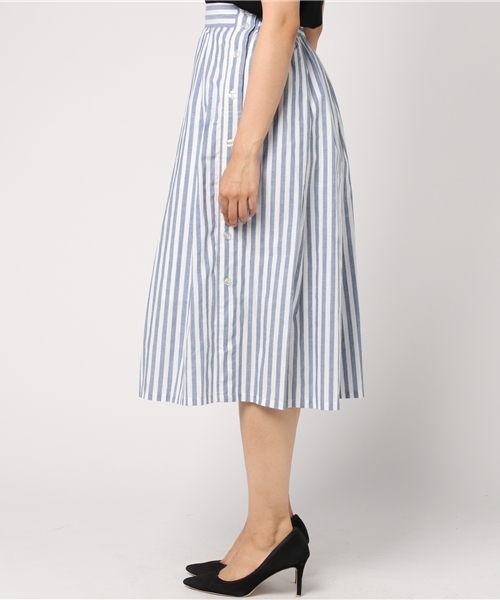 rps(アールピーエス)の「綿ワッシャー横釦スカート(スカート・レディース・レッド/ネイビー/ストライプ・M)」の20枚目の写真