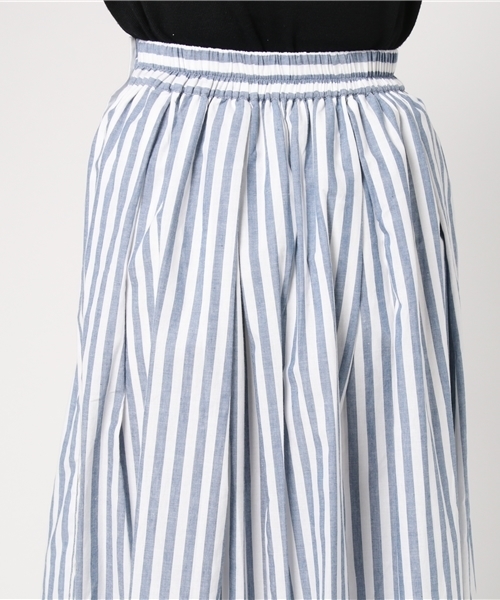 rps(アールピーエス)の「綿ワッシャー横釦スカート(スカート・レディース・レッド/ネイビー/ストライプ・M)」の11枚目の写真