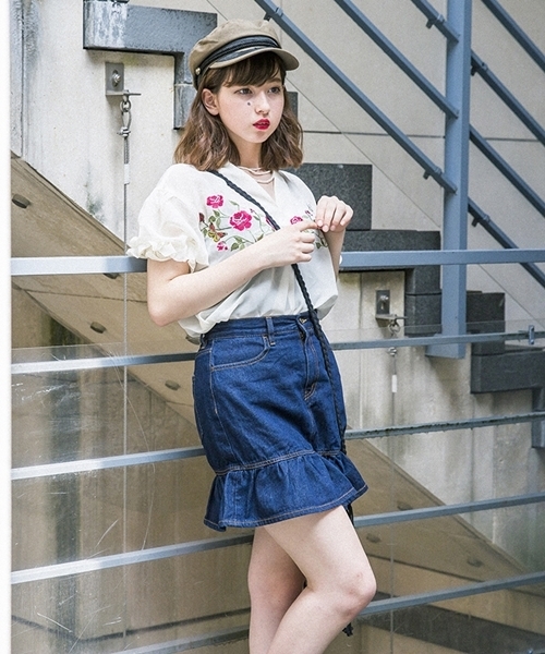 WEGO（ウィゴー）の「WEGO/フリルミニスカート（デニムスカート）」 - WEAR