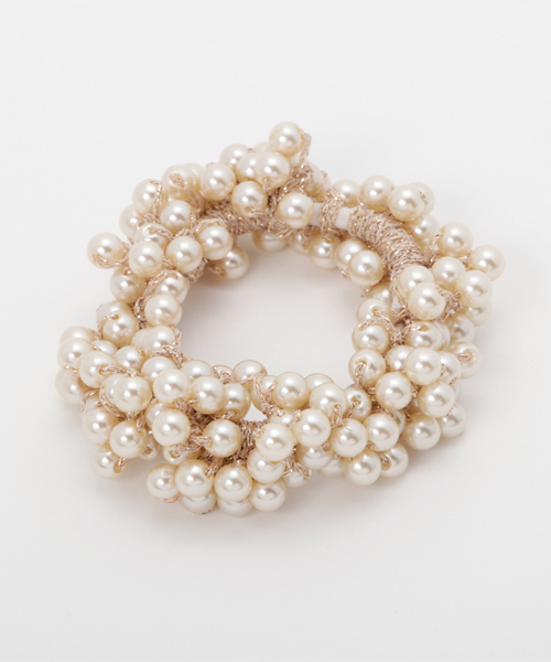 florist（フローリスト）の「ぐるっと小粒パールヘアゴム（ヘアゴム・レディース・ゴールド/ライトパープル/ピンク/ネイビー/ブラック/オフホワイト/クリーム/モカ/ブラウン/レッド/オレンジ/シルバー・FREE）」の14枚目の写真