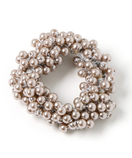 florist（フローリスト）の「ぐるっと小粒パールヘアゴム（ヘアゴム・レディース・ゴールド/ライトパープル/ピンク/ネイビー/ブラック/オフホワイト/クリーム/モカ/ブラウン/レッド/オレンジ/シルバー・FREE）」の8枚目の写真