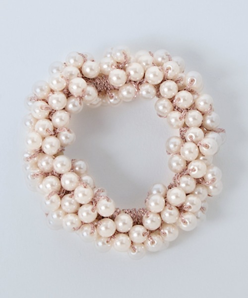 florist（フローリスト）の「ぐるっと小粒パールヘアゴム（ヘアゴム・レディース・ゴールド/ライトパープル/ピンク/ネイビー/ブラック/オフホワイト/クリーム/モカ/ブラウン/レッド/オレンジ/シルバー・FREE）」の9枚目の写真