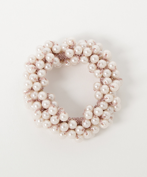 florist（フローリスト）の「ぐるっと小粒パールヘアゴム（ヘアゴム・レディース・ゴールド/ライトパープル/ピンク/ネイビー/ブラック/オフホワイト/クリーム/モカ/ブラウン/レッド/オレンジ/シルバー・FREE）」の18枚目の写真