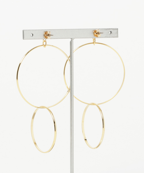 Khaju（カージュ）の「Khaju:シンプルサークルピアス（ピアス（両耳用）・レディース・シルバー/ゴールド・ONE SIZE）」の4枚目の写真