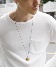 decide（ディサイド）の「decide/サークルプレートコードネックレス　ブラス（ネックレス）」