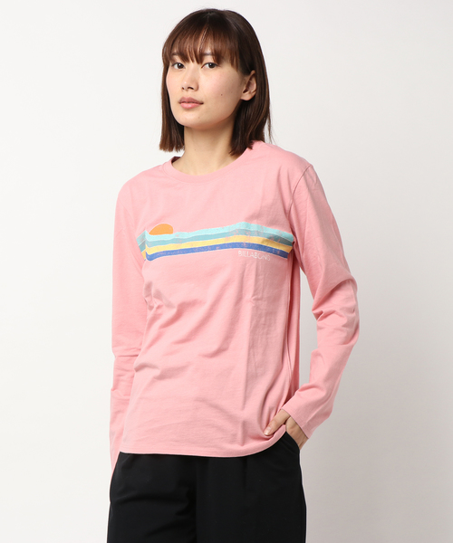 BILLABONG（ビラボン）の「【直営店限定】BILLABONG レディース レインボーラインロンＴ（Tシャツ/カットソー・レディース・ブルー/ピンク/ホワイト・LARGE/MEDIUM）」の8枚目の写真
