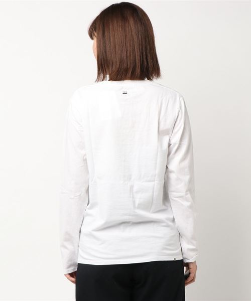 BILLABONG（ビラボン）の「【直営店限定】BILLABONG レディース レインボーラインロンＴ（Tシャツ/カットソー・レディース・ブルー/ピンク/ホワイト・LARGE/MEDIUM）」の5枚目の写真