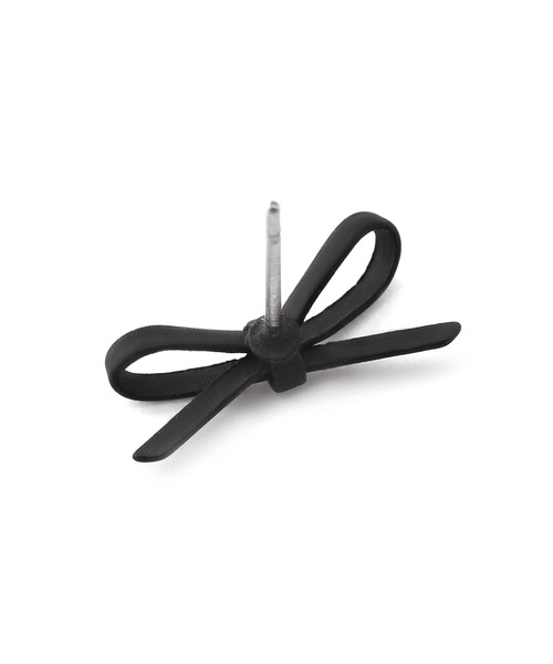 ANEMONE（アネモネ）の「マットカラーリボンピアス（ピアス（両耳用）・レディース・ライトブルー/ブラック/アイボリー/ネイビー/ライトグレー/ゴールド・FREE）」の12枚目の写真