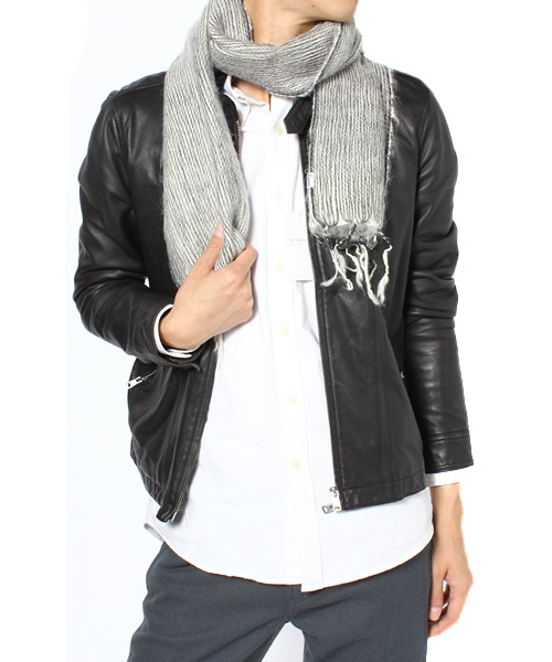 coen（コーエン）の「ネパールニットマフラー（マフラー・メンズ・グレー・フリー）」の5枚目の写真