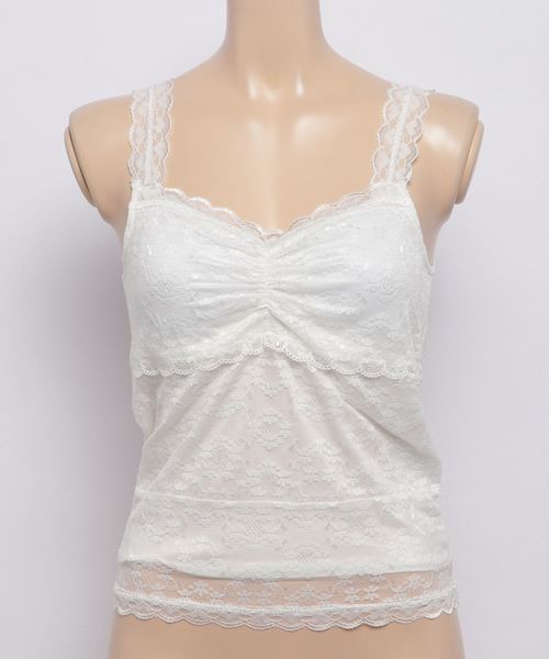 Heather（ヘザー）の「ハートレースカップインタンク 783653（キャミソール・レディース・ホワイト系その他/ブラック系その他/ピンク系その他・FREE）」の6枚目の写真