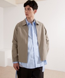 EMMA CLOTHES | コットンツイル/デニム/ストライプ/チェック ジップブルゾン ジャケット/スイングトップ/スウィングトップ(ブルゾン)