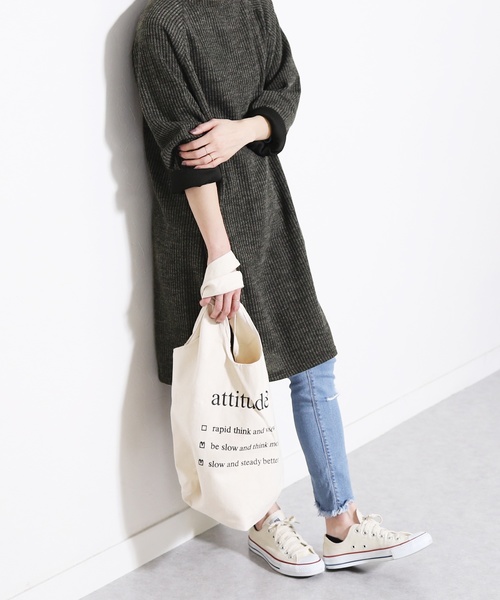 reca(レカ)の「ふんわりソフトタッチ◇スリットリブニットロングカットソー(ワンピース・レディース・ベージュ/ピンク/ブラック/チャコールグレー・FREE)」の15枚目の写真