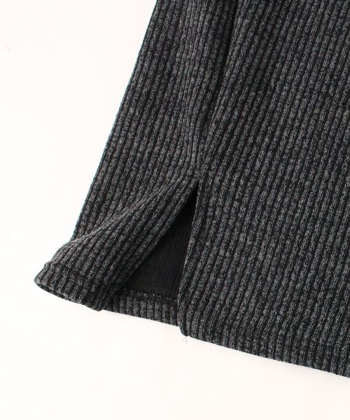 reca(レカ)の「ふんわりソフトタッチ◇スリットリブニットロングカットソー(ワンピース・レディース・ベージュ/ピンク/ブラック/チャコールグレー・FREE)」の7枚目の写真