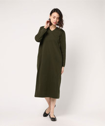 reca | オールシーズンOK!楽ちんおしゃれ ◇Vネックスウェットリラックスロングワンピース【2018 S/S】(ワンピース)