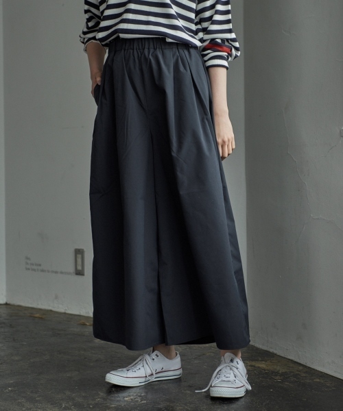 AMERICAN HOLIC（アメリカンホリック）の「タフタワイドパンツ（その他パンツ・レディース・ベージュ/グリーン/ドット/イエロー/カーキ/ネイビー・M/L）」の5枚目の写真
