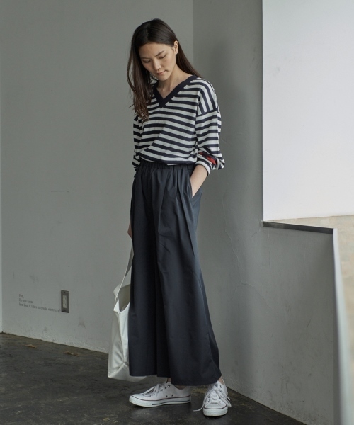 AMERICAN HOLIC（アメリカンホリック）の「タフタワイドパンツ（その他パンツ・レディース・ベージュ/グリーン/ドット/イエロー/カーキ/ネイビー・M/L）」の8枚目の写真