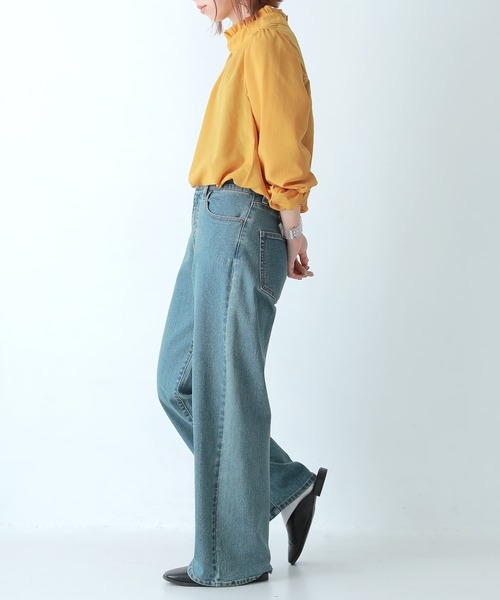 n'OrLABEL（ノアールレーベル）の「『フリルスタンドカラーブラウス』（シャツ/ブラウス・レディース・ホワイト/ブラック/ネイビー/グリーン/マスタード/スモークピンク/ピンク系その他・2/1）」の18枚目の写真