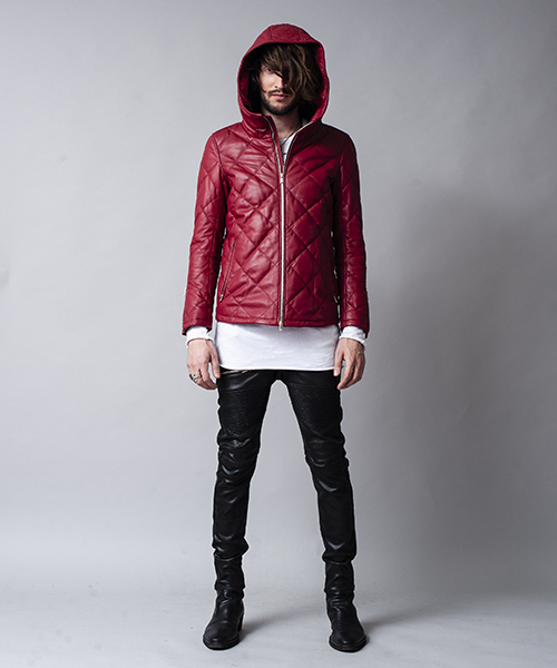 NO ID.（ノーアイディ）の「mj5710-レザーキルティングダウンフーデッドＢＬＺ ブルゾン（ブルゾン・メンズ・ワイン/ネイビー/ブラック・1/2/3）」の11枚目の写真