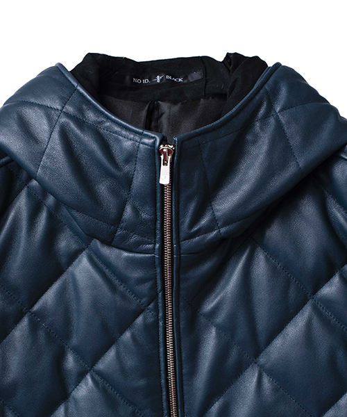 NO ID.（ノーアイディ）の「mj5710-レザーキルティングダウンフーデッドＢＬＺ ブルゾン（ブルゾン・メンズ・ワイン/ネイビー/ブラック・1/2/3）」の16枚目の写真