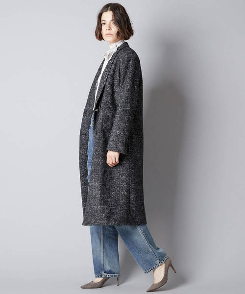 Whim Gazette（ウィムガゼット）の「グレンチェックロングコート
