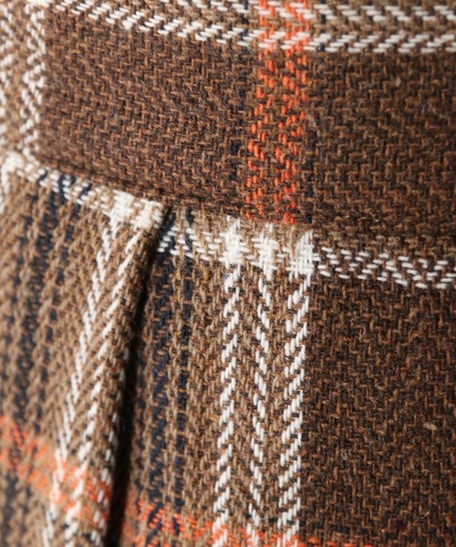 notch.（ノッチ）の「チェックタックロングスカート（スカート・レディース・ブラウン/グリーン・M/L）」の10枚目の写真