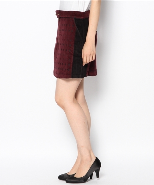 actuel(アクチュエル)の「【Valentine gauthier】SHORT STRAIGTH SKIRT WITH FRONT(スカート・レディース・ボルドー・FREE)」の2枚目の写真