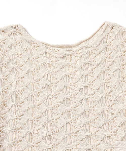 Ray BEAMS(レイビームス)の「RBS / スカシ柄 フリンジ ノースリーブ ニット(ニット/セーター・レディース・ブラック/ベージュ・ONE SIZE)」の14枚目の写真