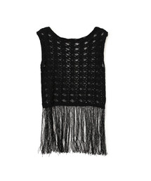 Ray BEAMS | RBS / スカシ柄 フリンジ ノースリーブ ニット(ニット/セーター)