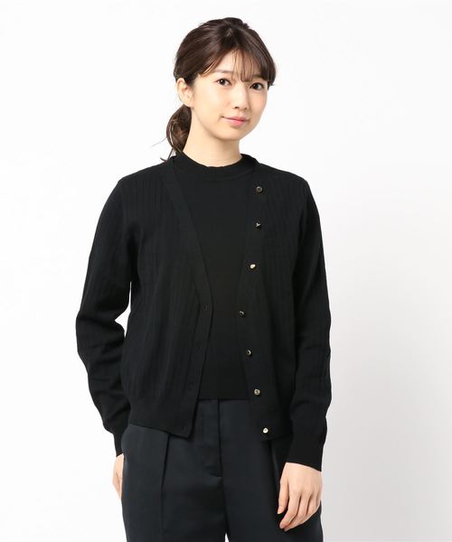 YECCA VECCA（イェッカヴェッカ）の「P.アンサンブルニット（カーディガン/ボレロ・レディース・ホワイト/ブラック/ピンク/イエロー/ブルー/杢グレー・FREE）」の3枚目の写真