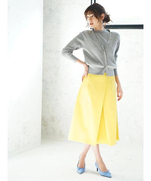 YECCA VECCA（イェッカヴェッカ）の「P.アンサンブルニット（カーディガン/ボレロ・レディース・ホワイト/ブラック/ピンク/イエロー/ブルー/杢グレー・FREE）」の18枚目の写真