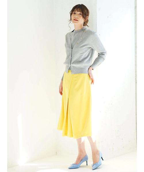 YECCA VECCA（イェッカヴェッカ）の「P.アンサンブルニット（カーディガン/ボレロ・レディース・ホワイト/ブラック/ピンク/イエロー/ブルー/杢グレー・FREE）」の16枚目の写真