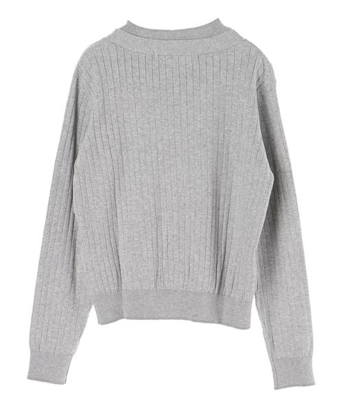 YECCA VECCA（イェッカヴェッカ）の「P.アンサンブルニット（カーディガン/ボレロ・レディース・ホワイト/ブラック/ピンク/イエロー/ブルー/杢グレー・FREE）」の12枚目の写真